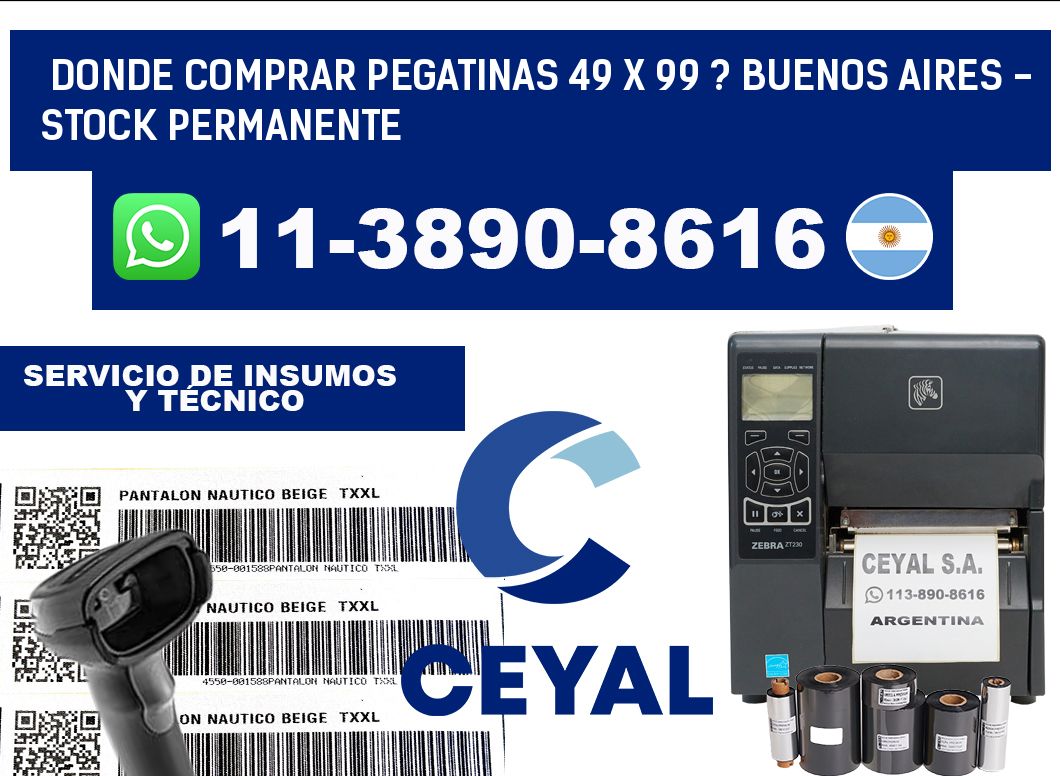 Donde Comprar pegatinas 49 x 99 ? Buenos Aires - Stock permanente
