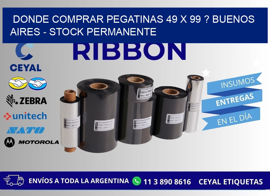 Donde Comprar pegatinas 49 x 99 ? Buenos Aires - Stock permanente