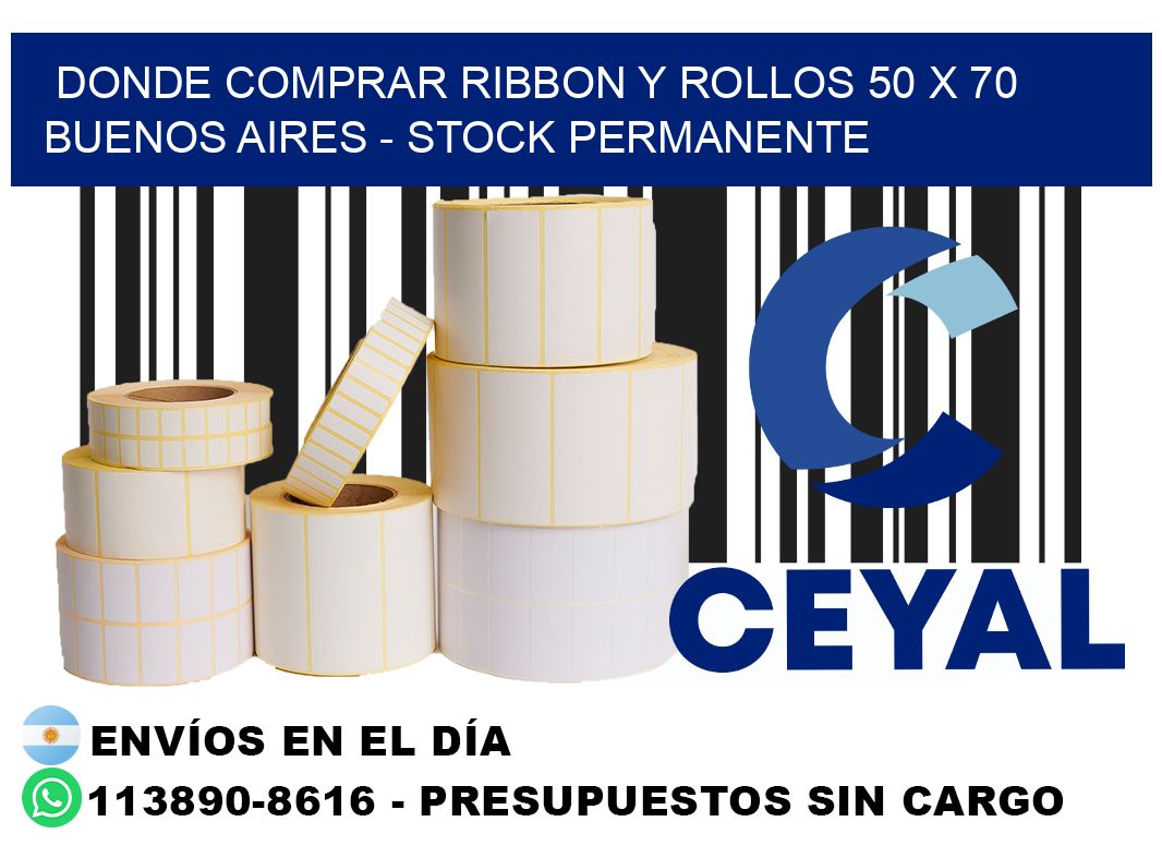 Donde Comprar ribbon y rollos 50 x 70 Buenos Aires - Stock permanente
