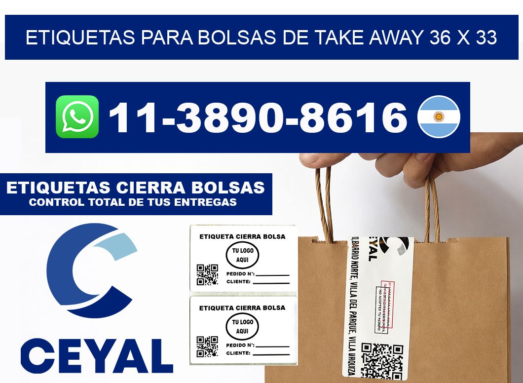 ETIQUETAS PARA BOLSAS DE TAKE AWAY 36 x 33