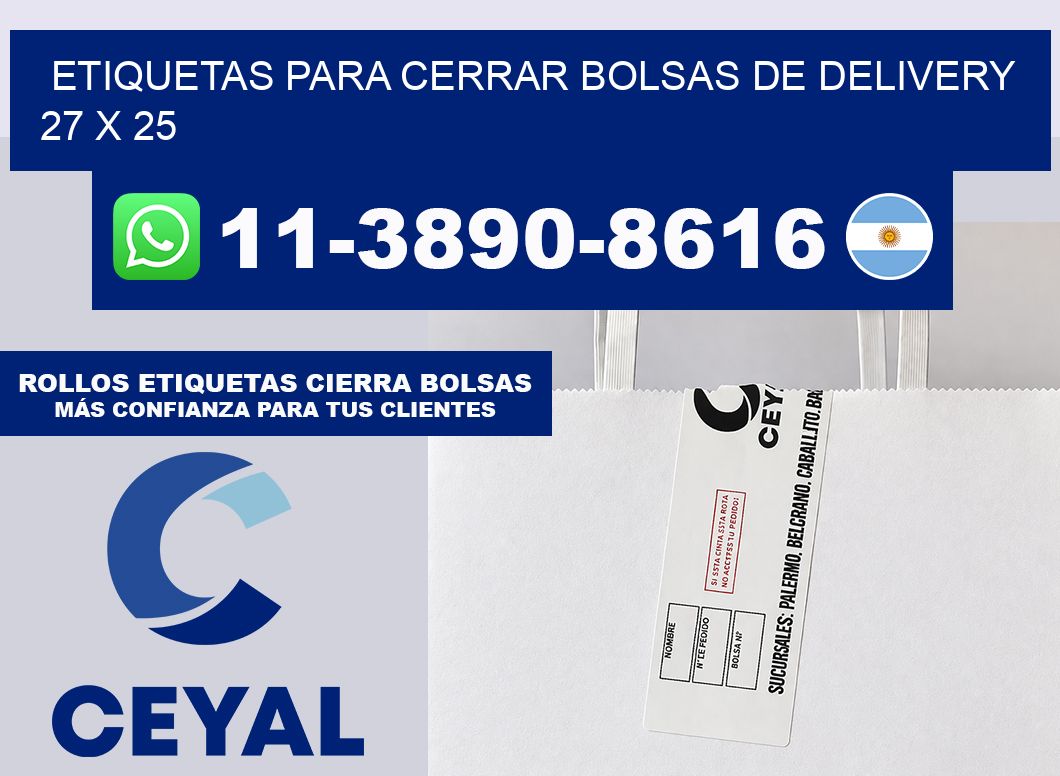 ETIQUETAS PARA CERRAR BOLSAS DE DELIVERY 27 x 25