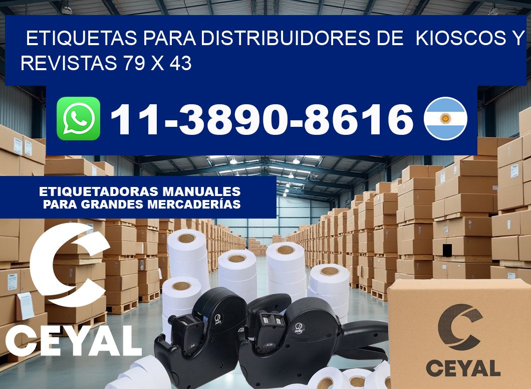 Etiquetas para distribuidores de  kioscos y revistas 79 x 43