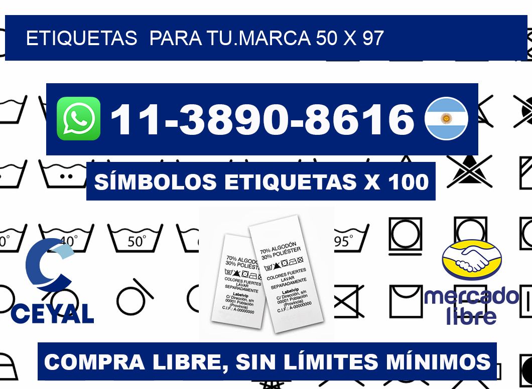 Etiquetas  para tu.marca 50 x 97