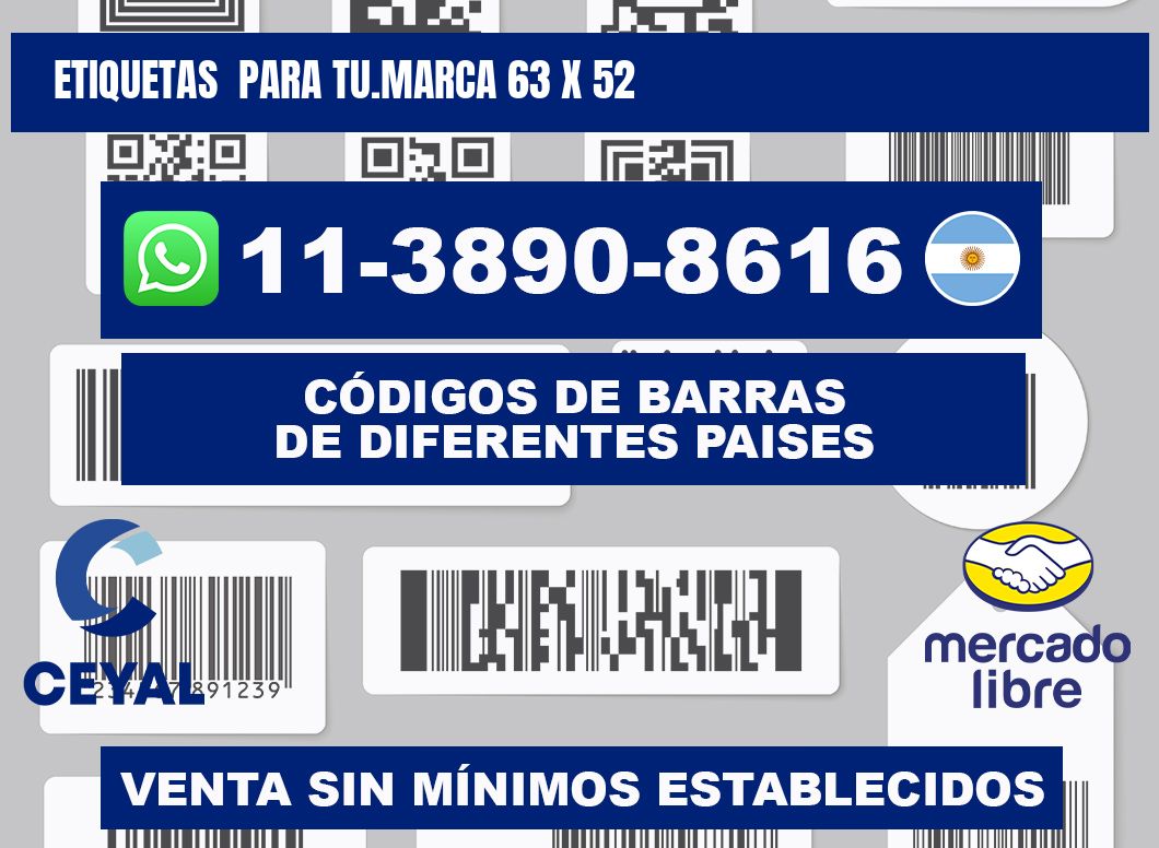 Etiquetas  para tu.marca 63 x 52