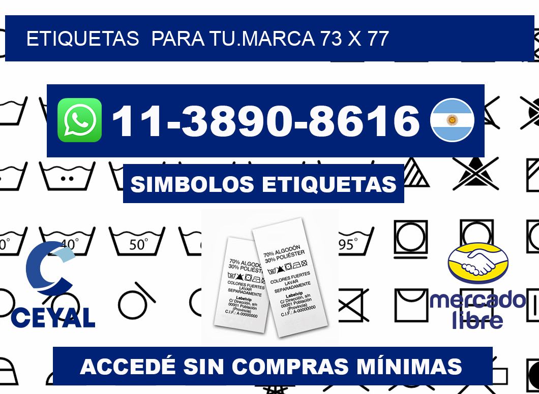 Etiquetas  para tu.marca 73 x 77
