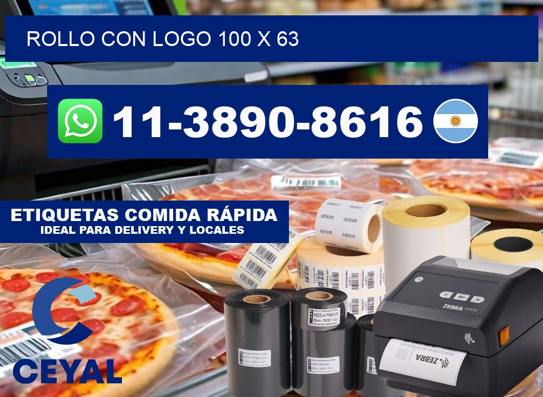 Rollo con logo 100 x 63
