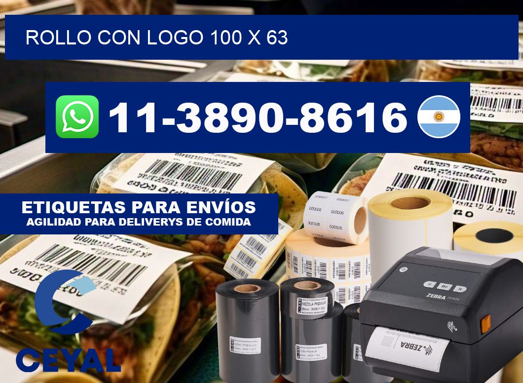 Rollo con logo 100 x 63