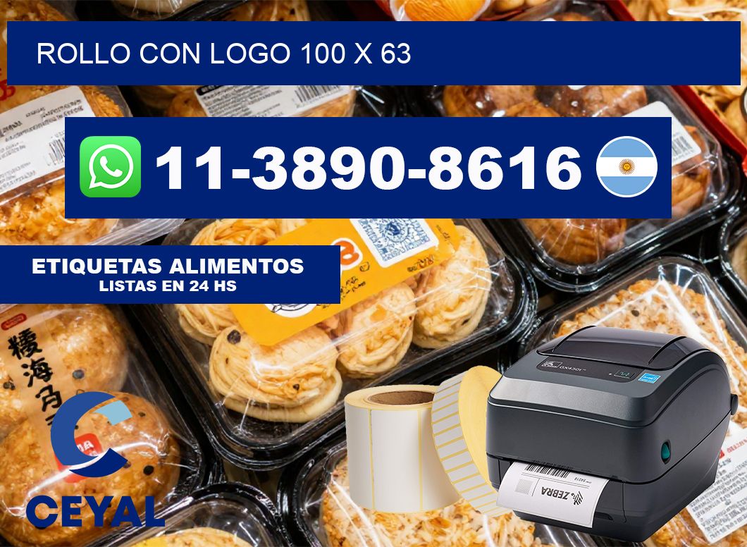 Rollo con logo 100 x 63