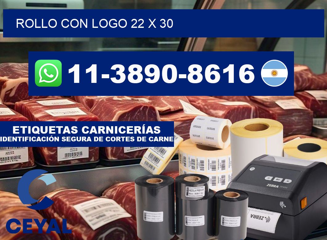 Rollo con logo 22 x 30