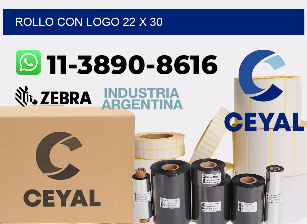 Rollo con logo 22 x 30