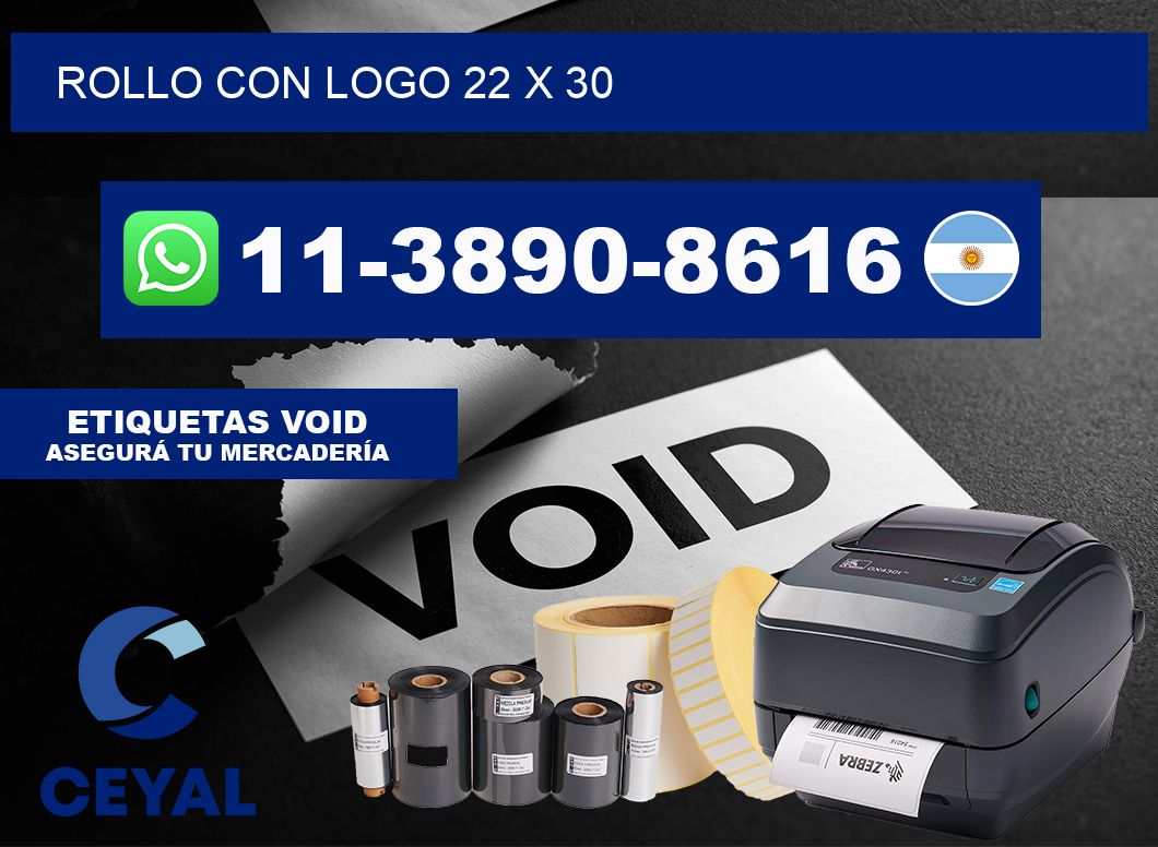 Rollo con logo 22 x 30