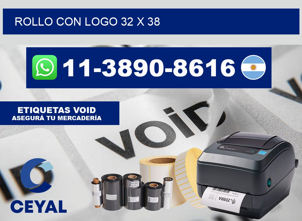 Rollo con logo 32 x 38