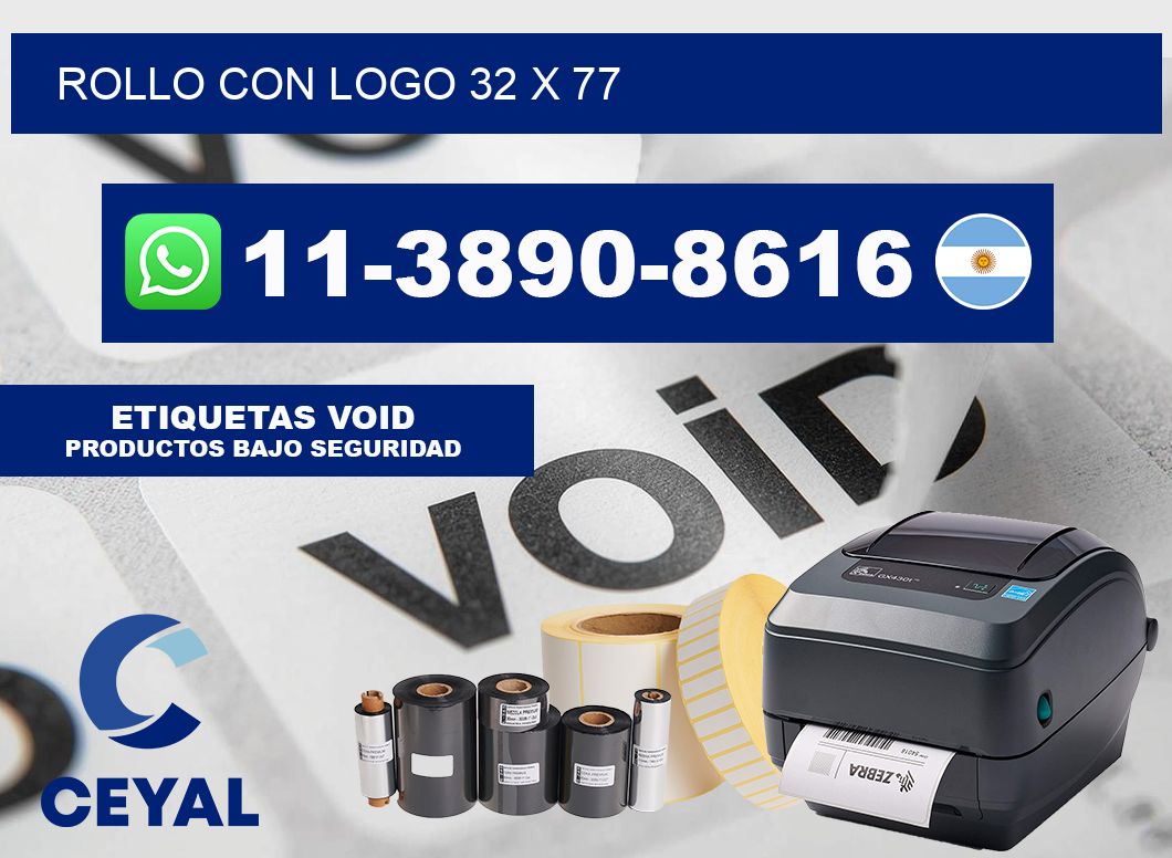 Rollo con logo 32 x 77