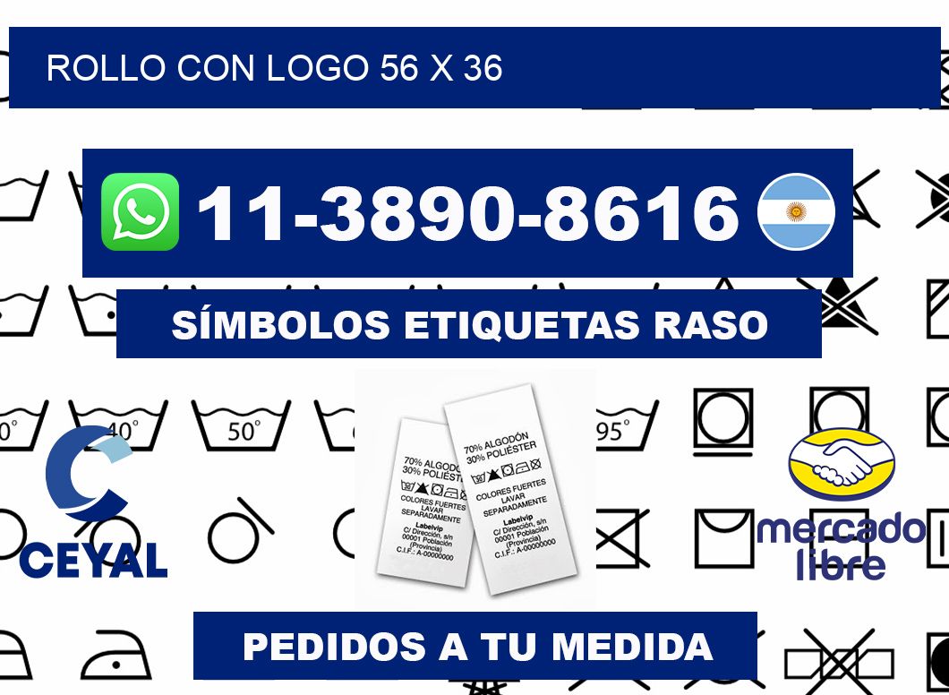 Rollo con logo 56 x 36