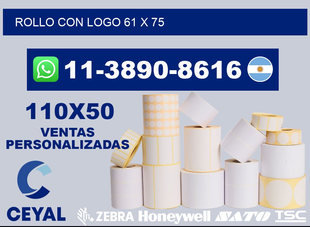 Rollo con logo 61 x 75