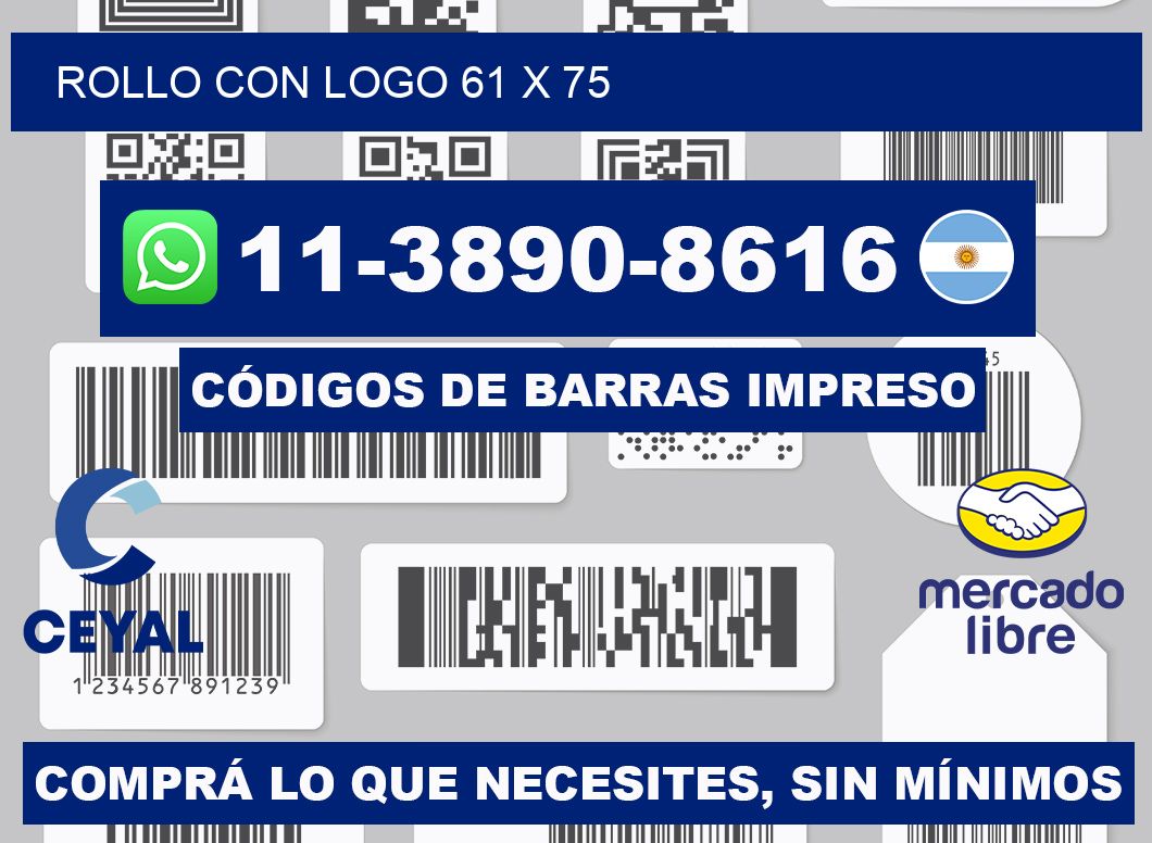Rollo con logo 61 x 75