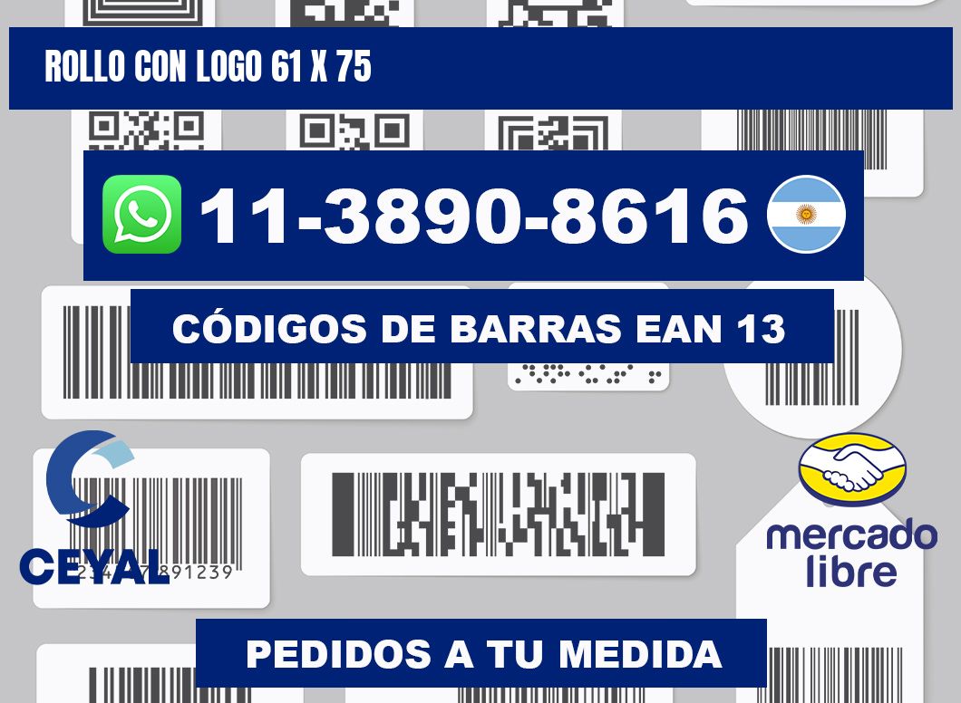 Rollo con logo 61 x 75