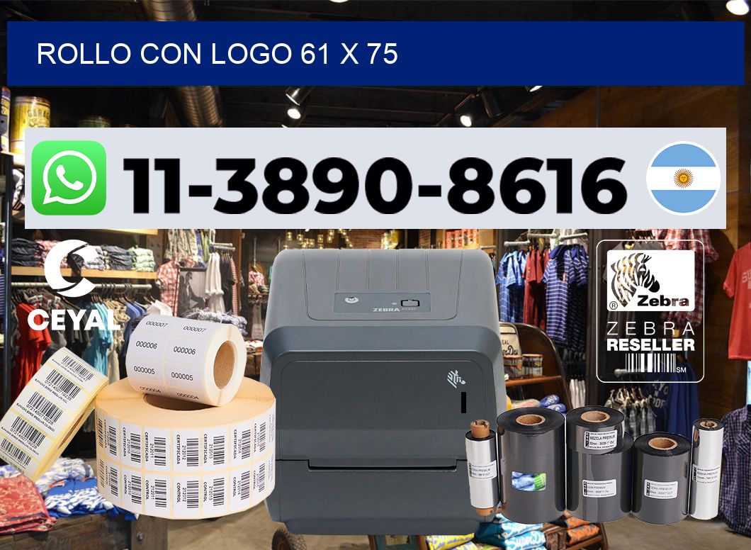 Rollo con logo 61 x 75