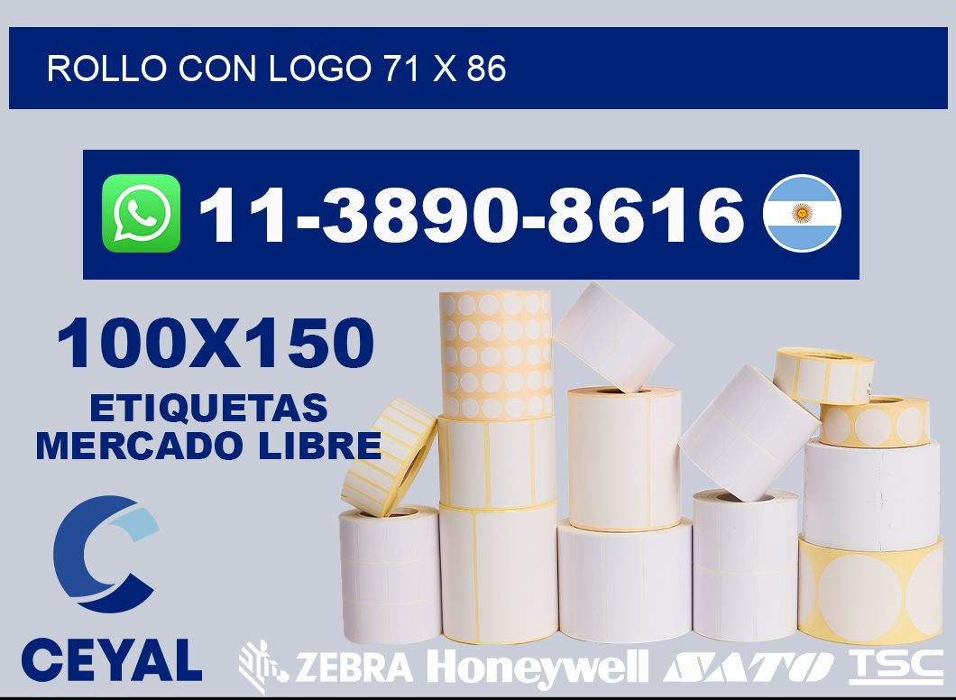 Rollo con logo 71 x 86