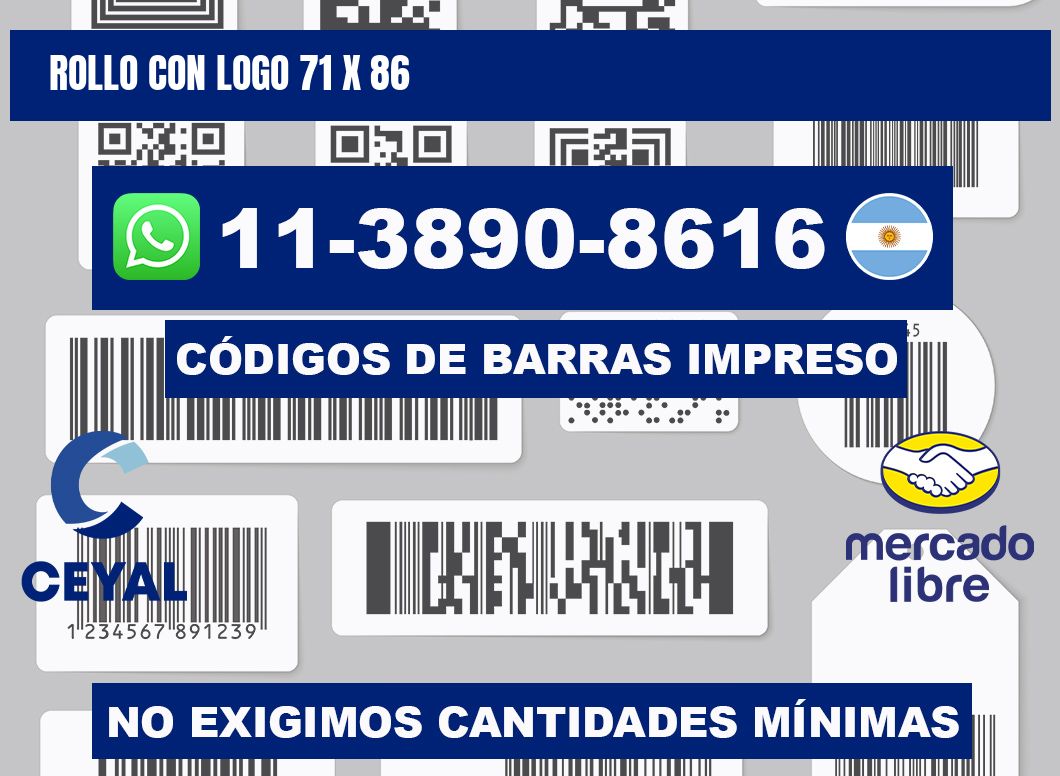 Rollo con logo 71 x 86