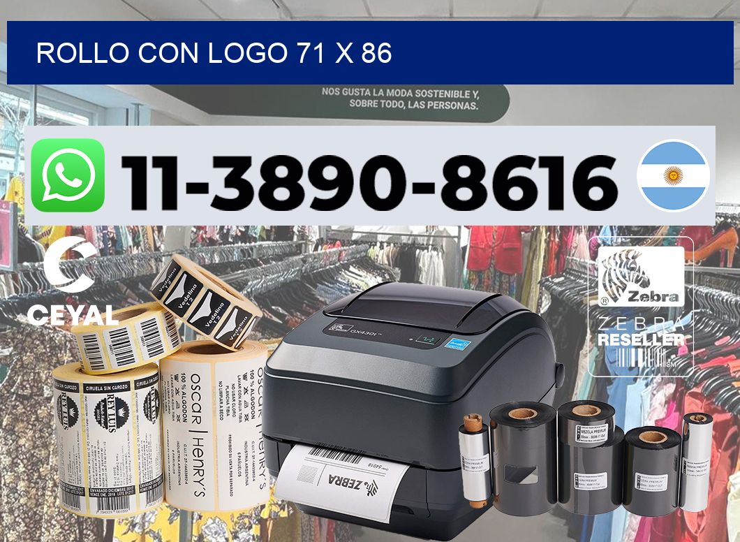 Rollo con logo 71 x 86