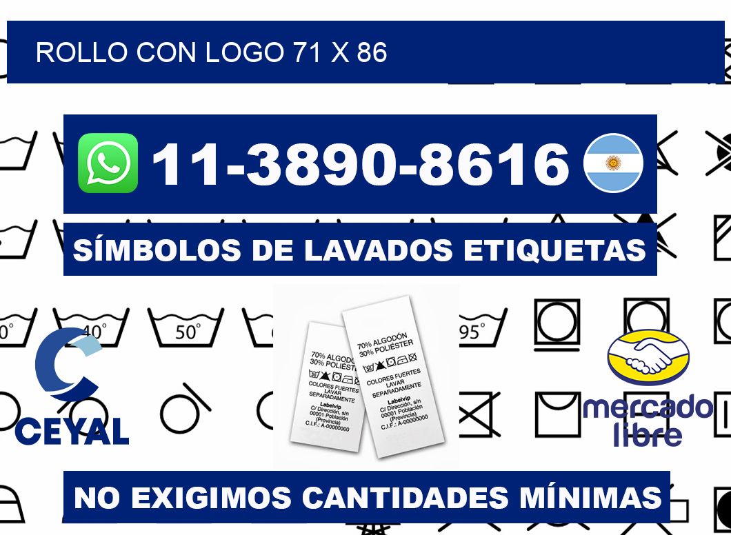 Rollo con logo 71 x 86