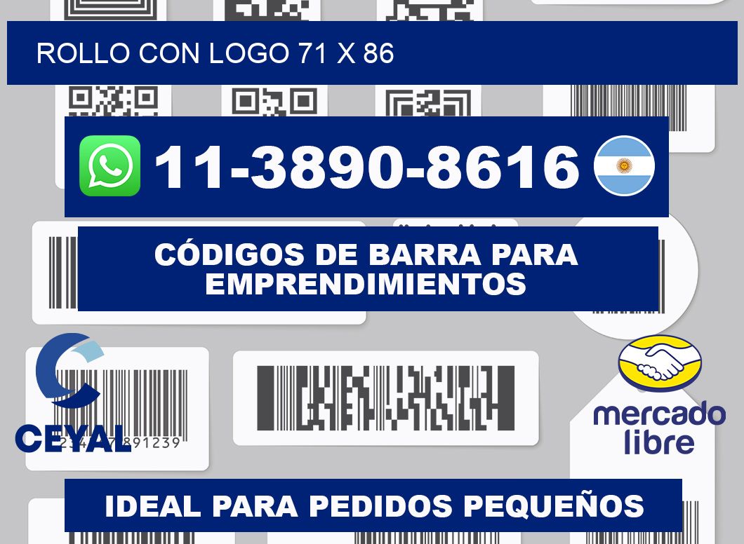 Rollo con logo 71 x 86