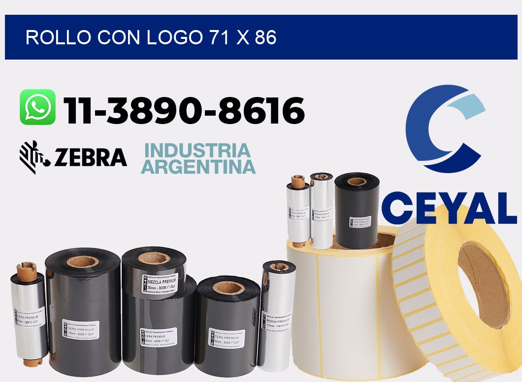 Rollo con logo 71 x 86