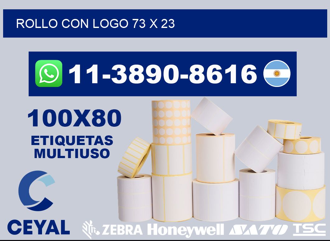 Rollo con logo 73 x 23