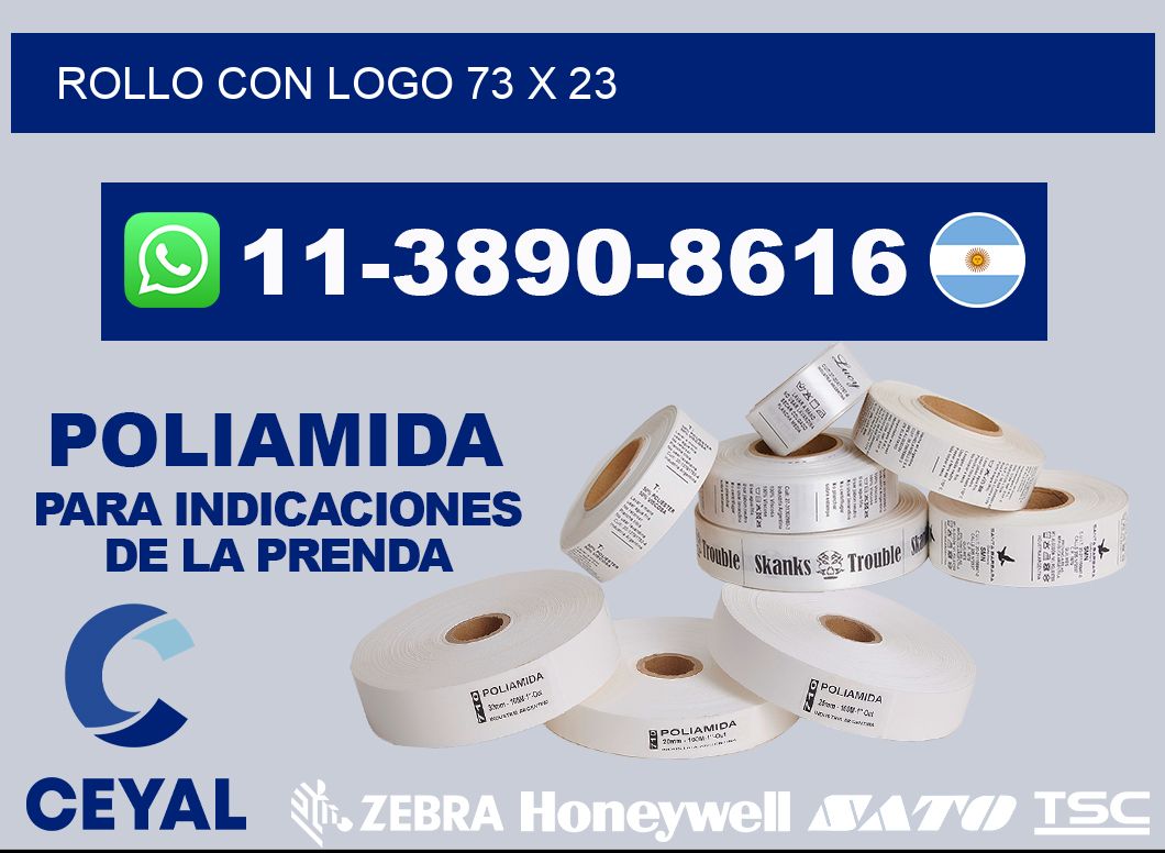 Rollo con logo 73 x 23
