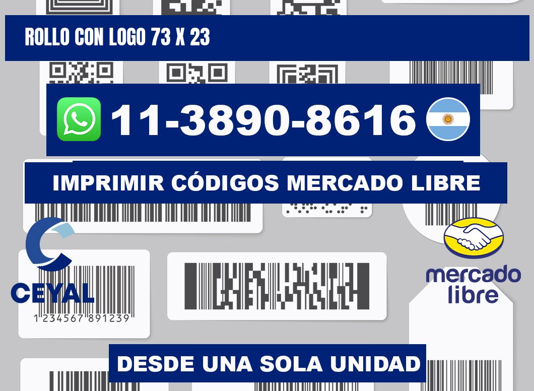 Rollo con logo 73 x 23