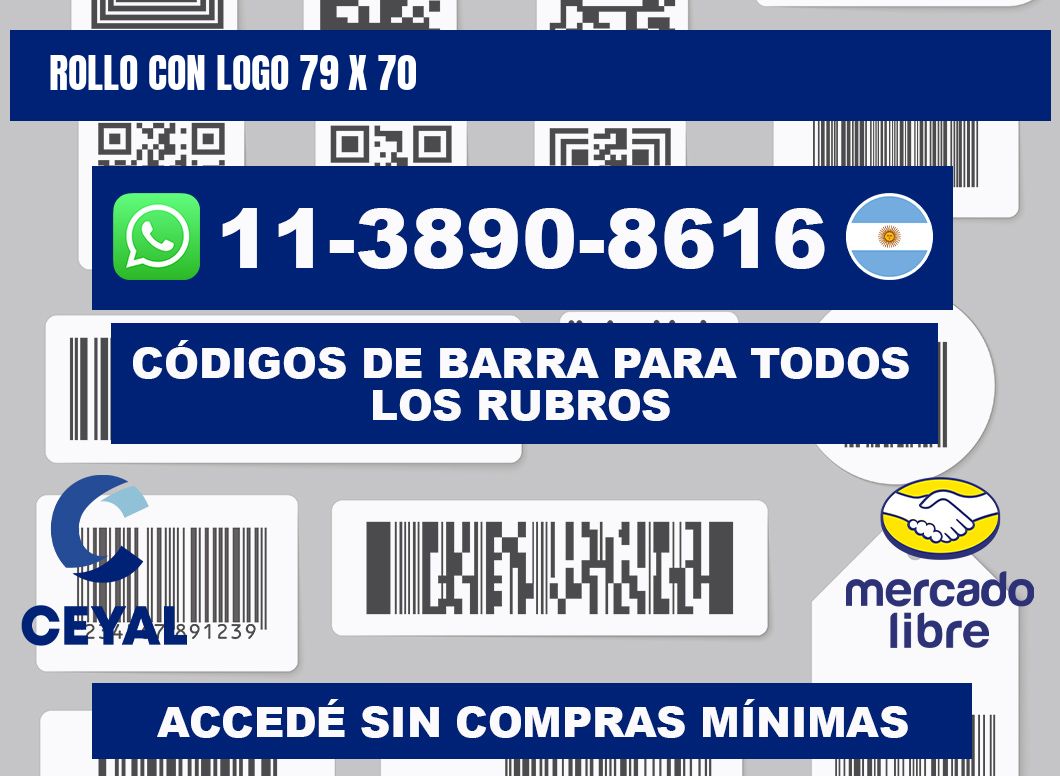 Rollo con logo 79 x 70