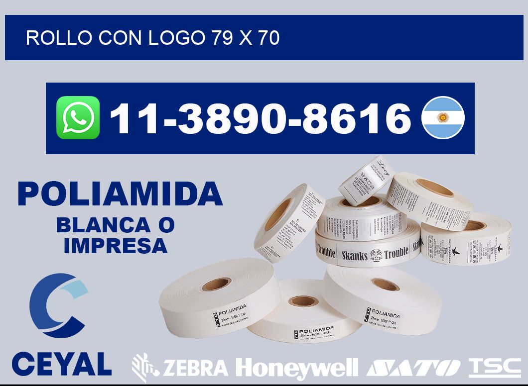 Rollo con logo 79 x 70