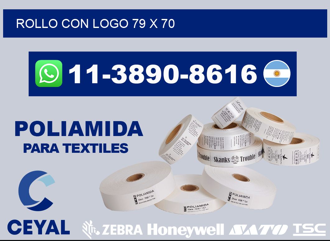 Rollo con logo 79 x 70