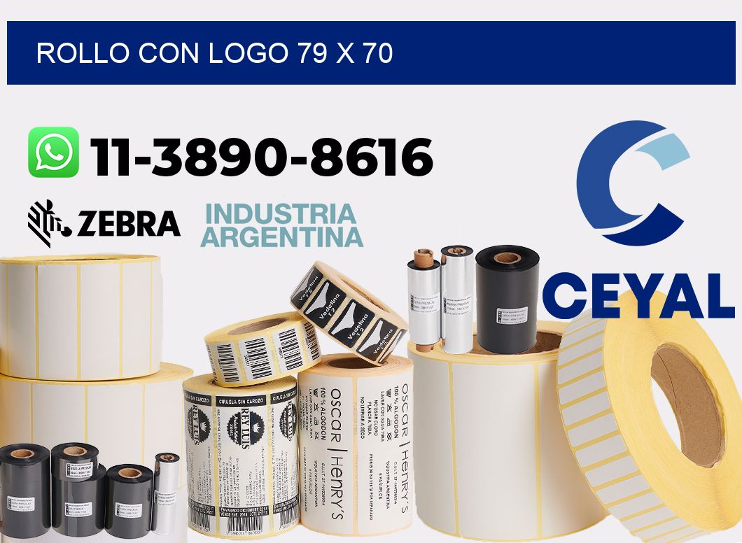 Rollo con logo 79 x 70