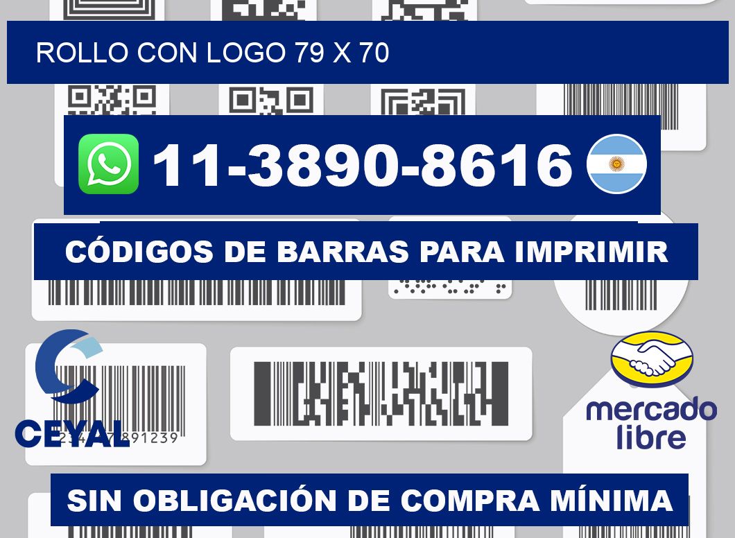 Rollo con logo 79 x 70