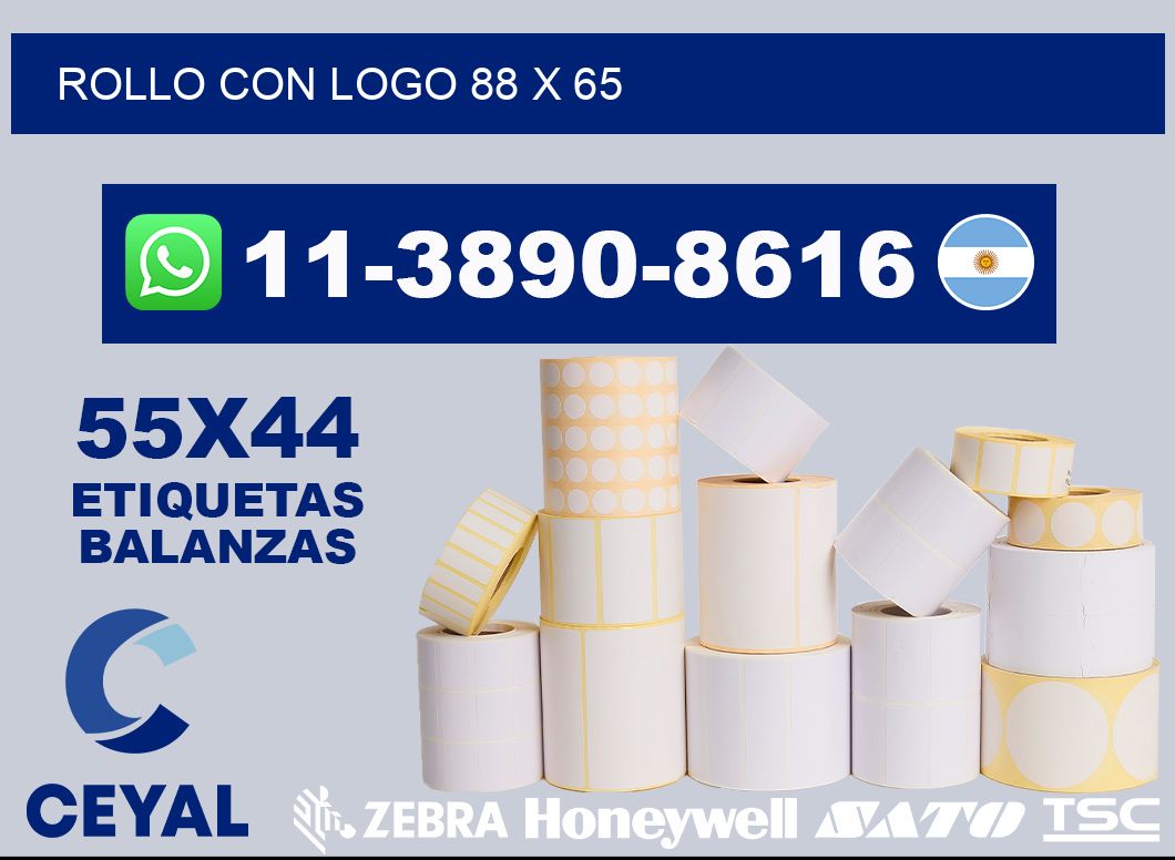 Rollo con logo 88 x 65