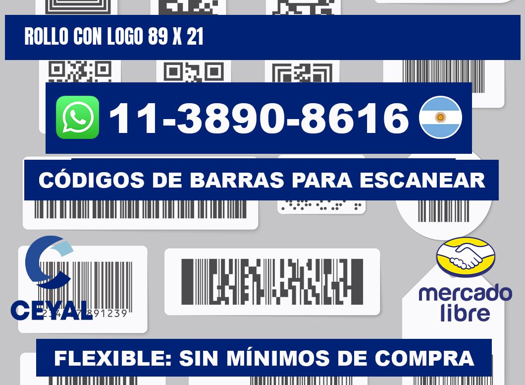 Rollo con logo 89 x 21