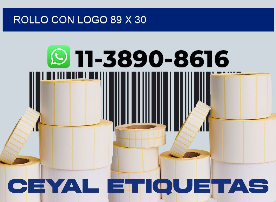 Rollo con logo 89 x 30