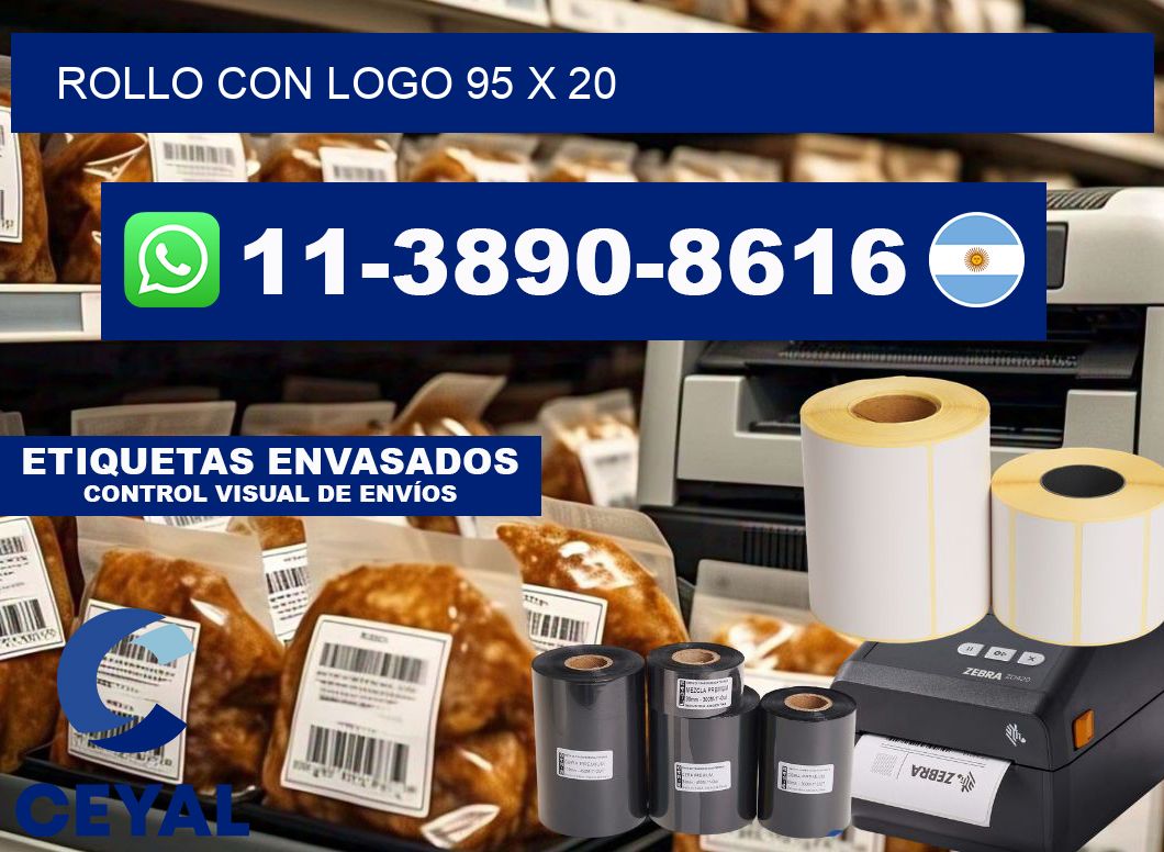 Rollo con logo 95 x 20