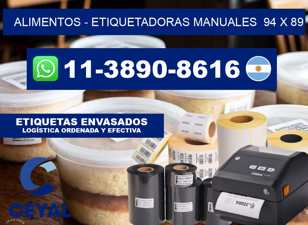 alimentos - Etiquetadoras Manuales 94 x 89