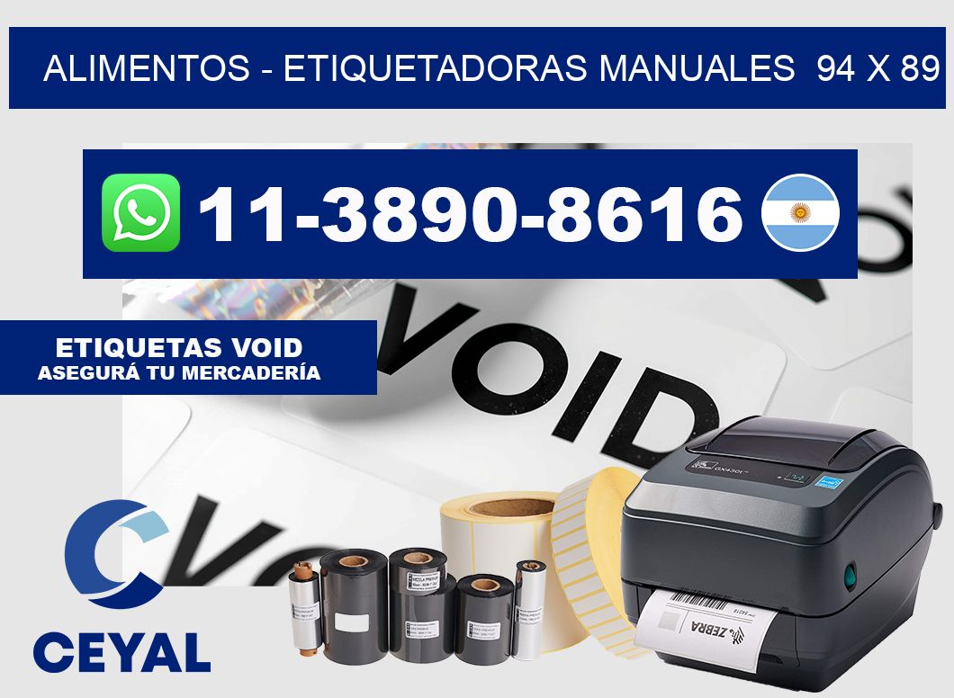 alimentos - Etiquetadoras Manuales 94 x 89