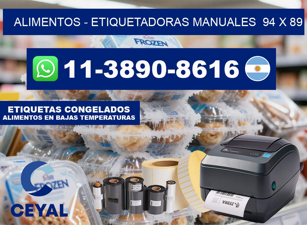 alimentos – Etiquetadoras Manuales  94 x 89