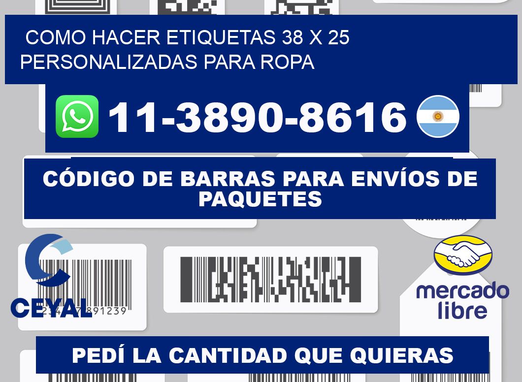 como hacer etiquetas 38 x 25 personalizadas para ropa