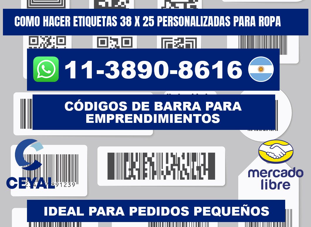 como hacer etiquetas 38 x 25 personalizadas para ropa