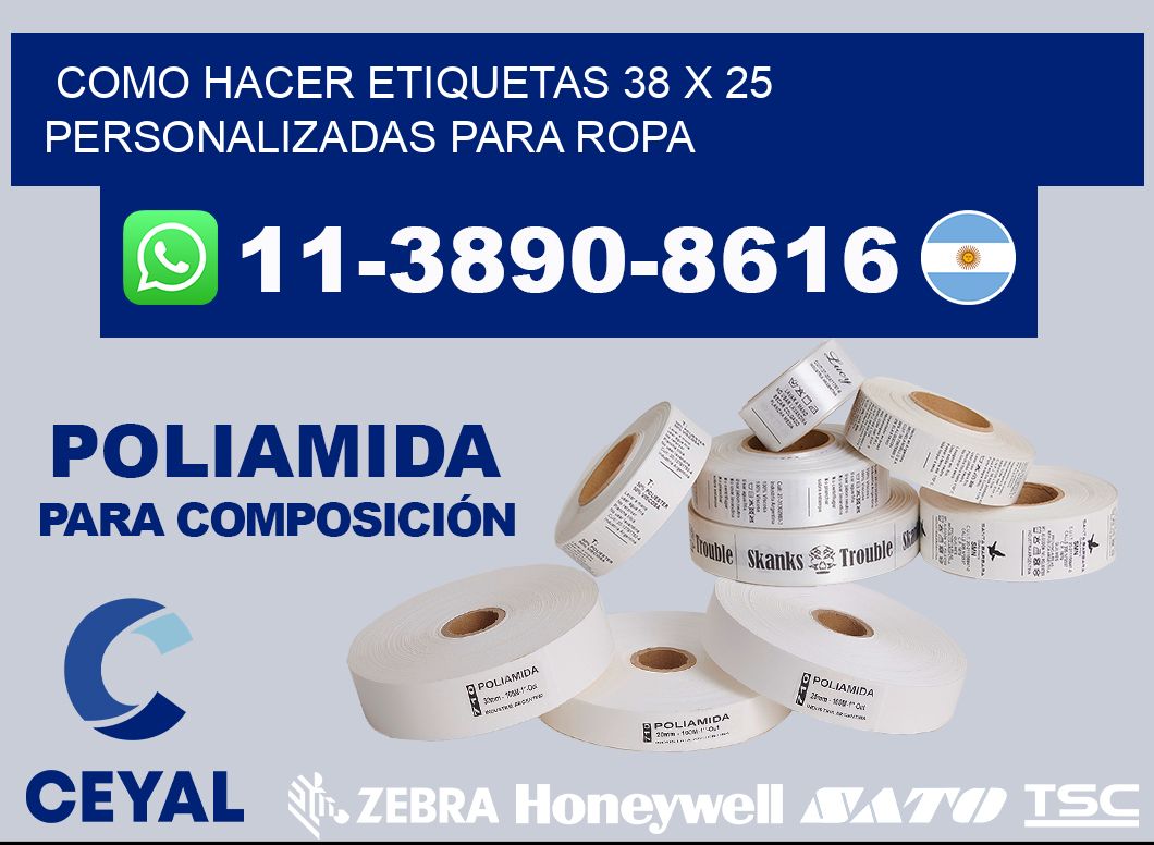 como hacer etiquetas 38 x 25 personalizadas para ropa