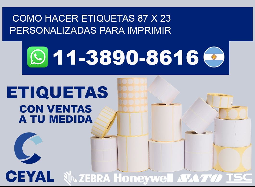 como hacer etiquetas 87 x 23 personalizadas para imprimir