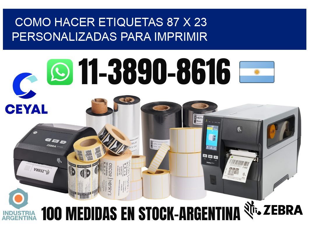 como hacer etiquetas 87 x 23 personalizadas para imprimir