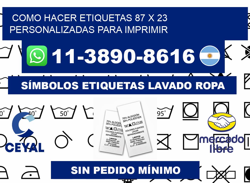como hacer etiquetas 87 x 23 personalizadas para imprimir