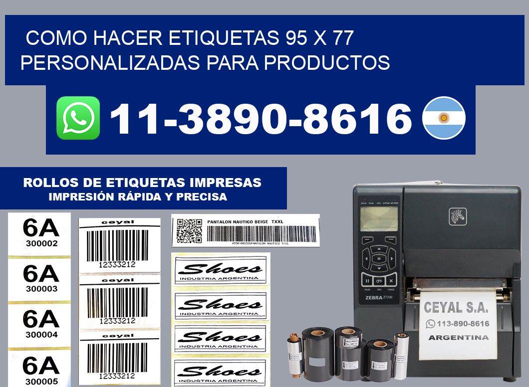 como hacer etiquetas 95 x 77 personalizadas para productos